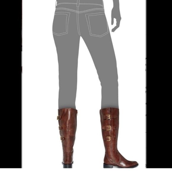 Ecco HOBART 25MM Zip Tall Riding Leather 3 Side Buckle Boot 8-8.5 - Picture 3 of 16